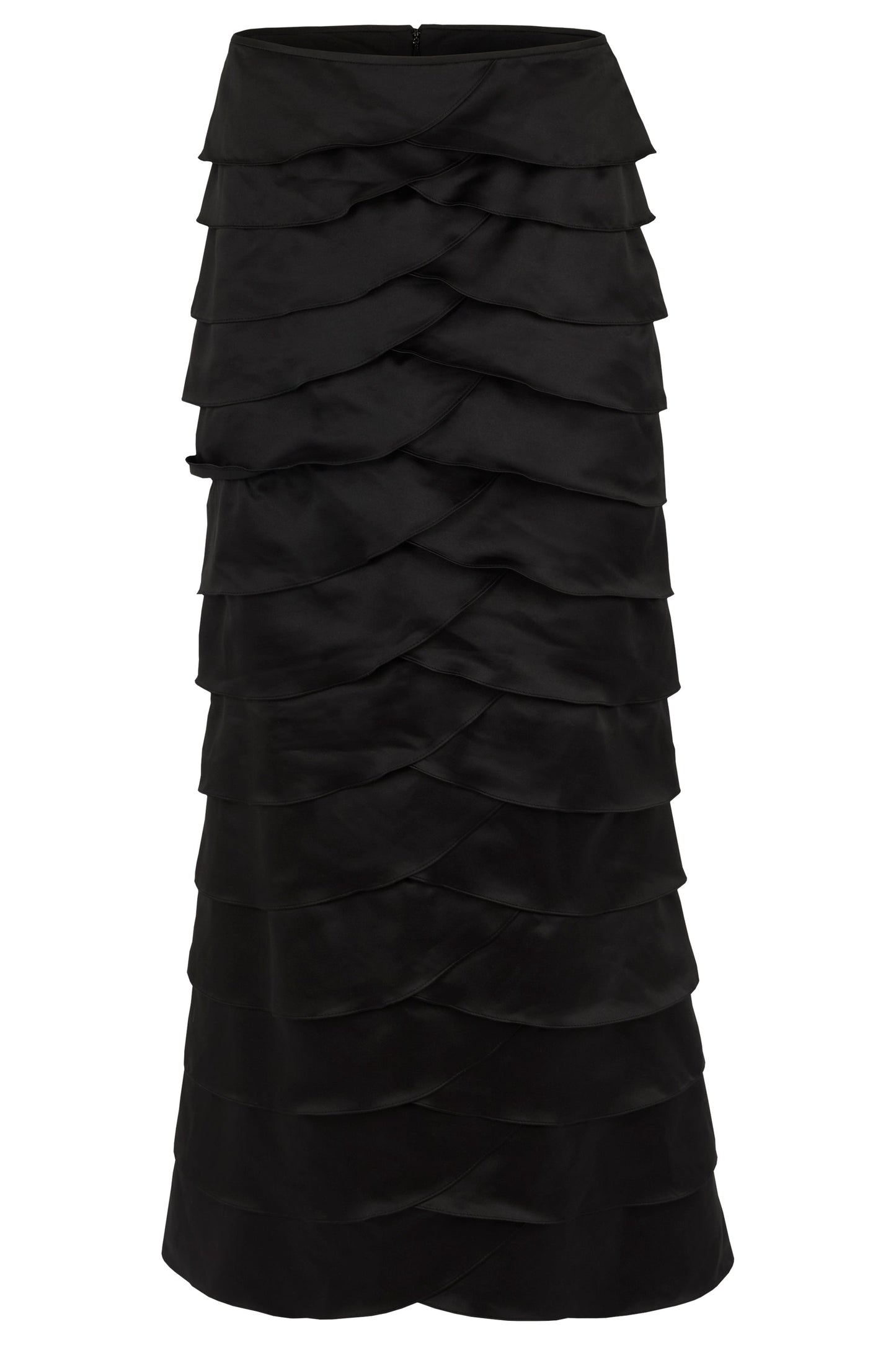 Vintage 1990's Luisa Spagnoli Black Maxi Ruffled Skirt - Image 2