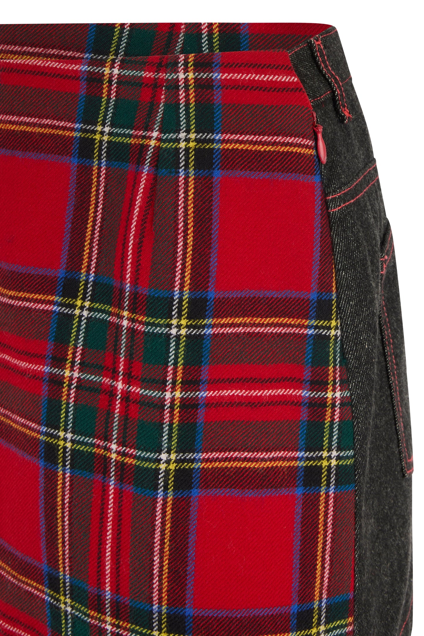 Vintage Dolce & Gabbana F/W 1999 Tartan Mini Denim Skirt