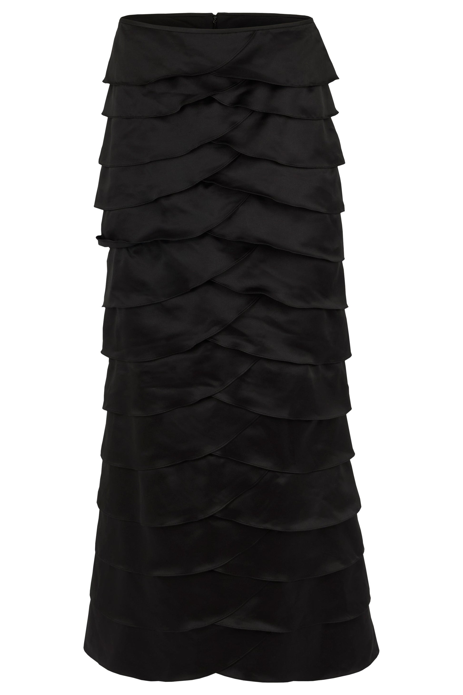 Vintage 1990's Luisa Spagnoli Black Maxi Ruffled Skirt - Image 2