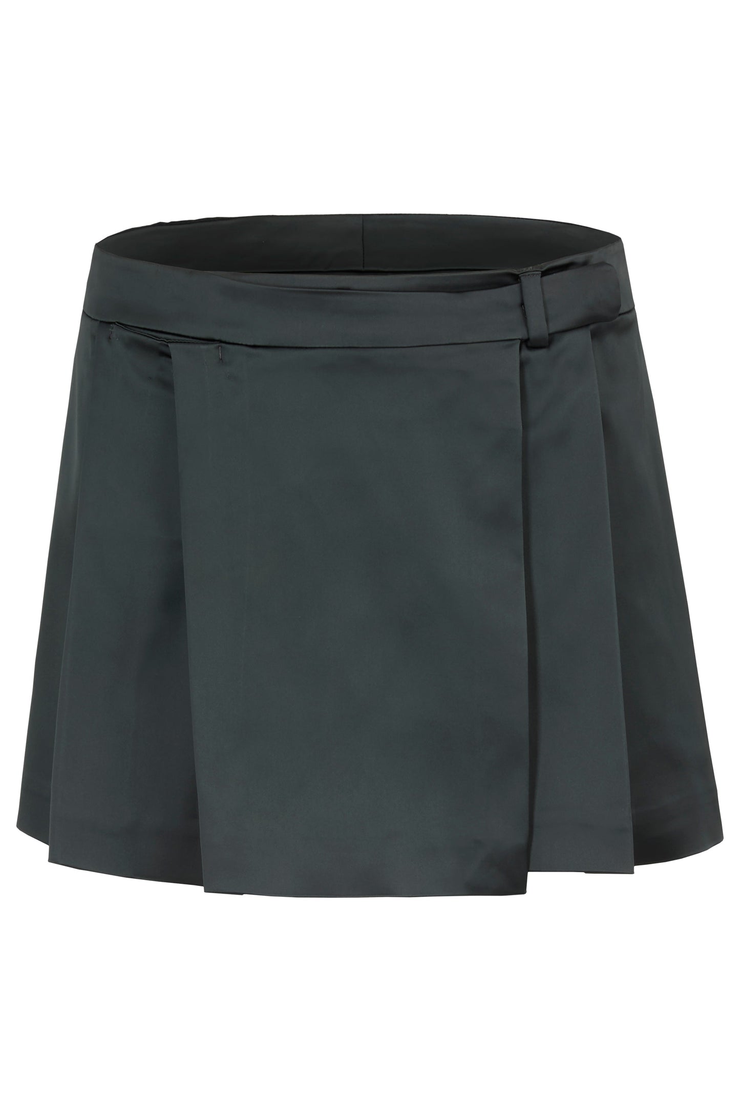 Vintage Prada Satin 2000's Pleated Wrap Skirt - Image 3