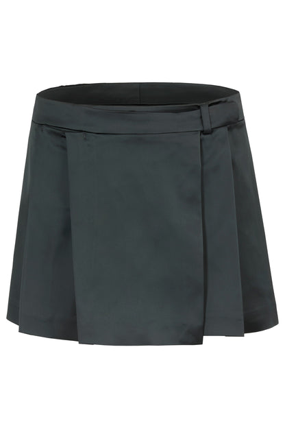 Vintage Prada Satin 2000's Pleated Wrap Skirt - Image 3