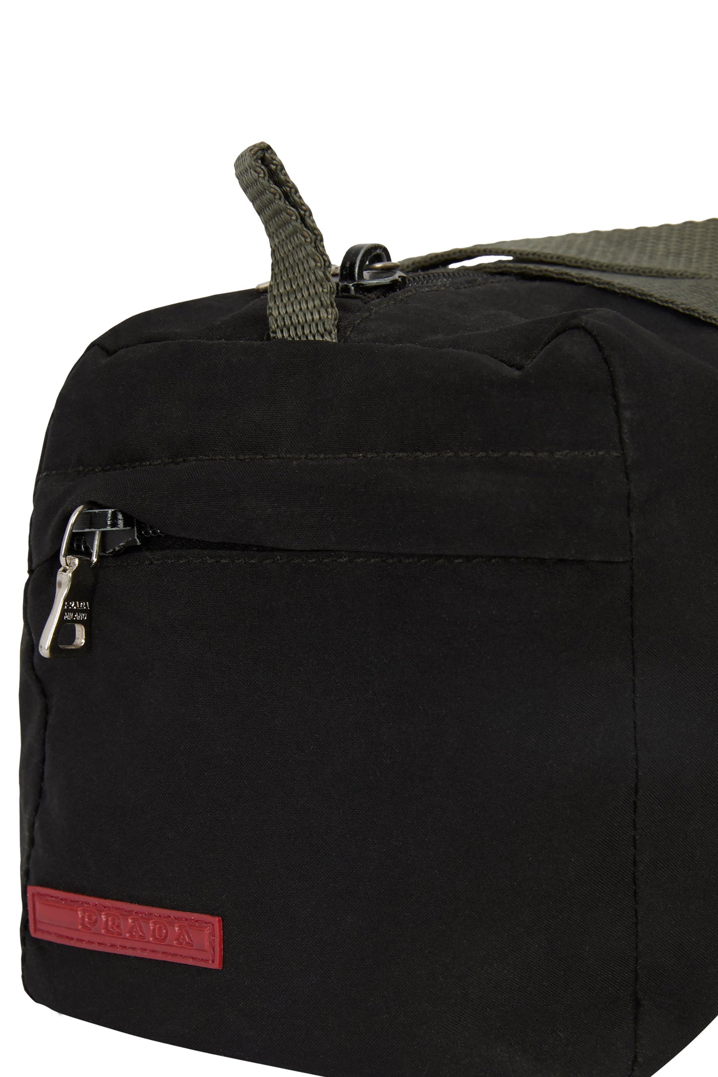 Vintage 2000's Prada Black Nylon Mini Duffle Tote - Image 2