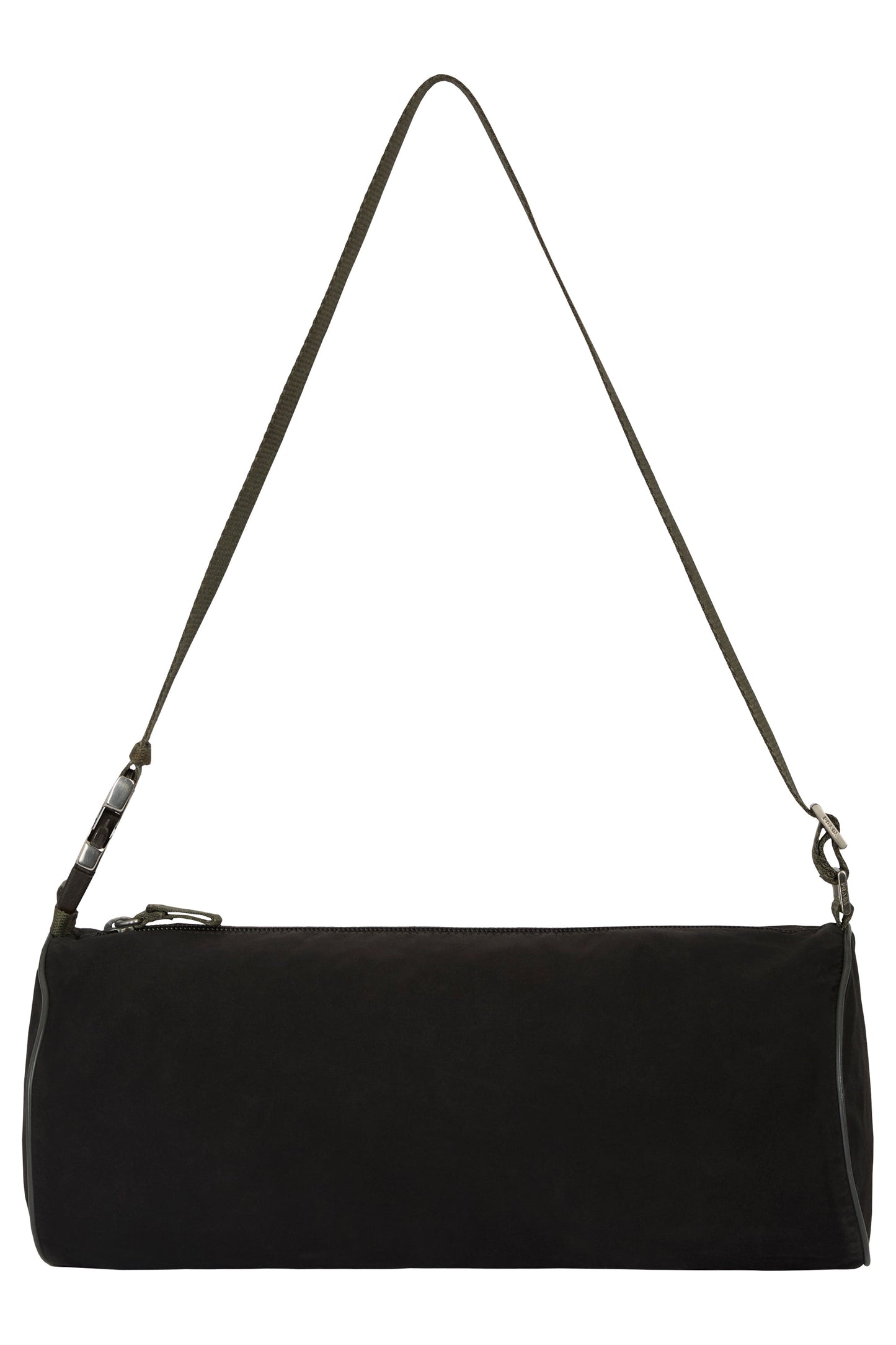 Vintage 2000's Prada Nylon Cylindrical Shoulder Bag - Image 3