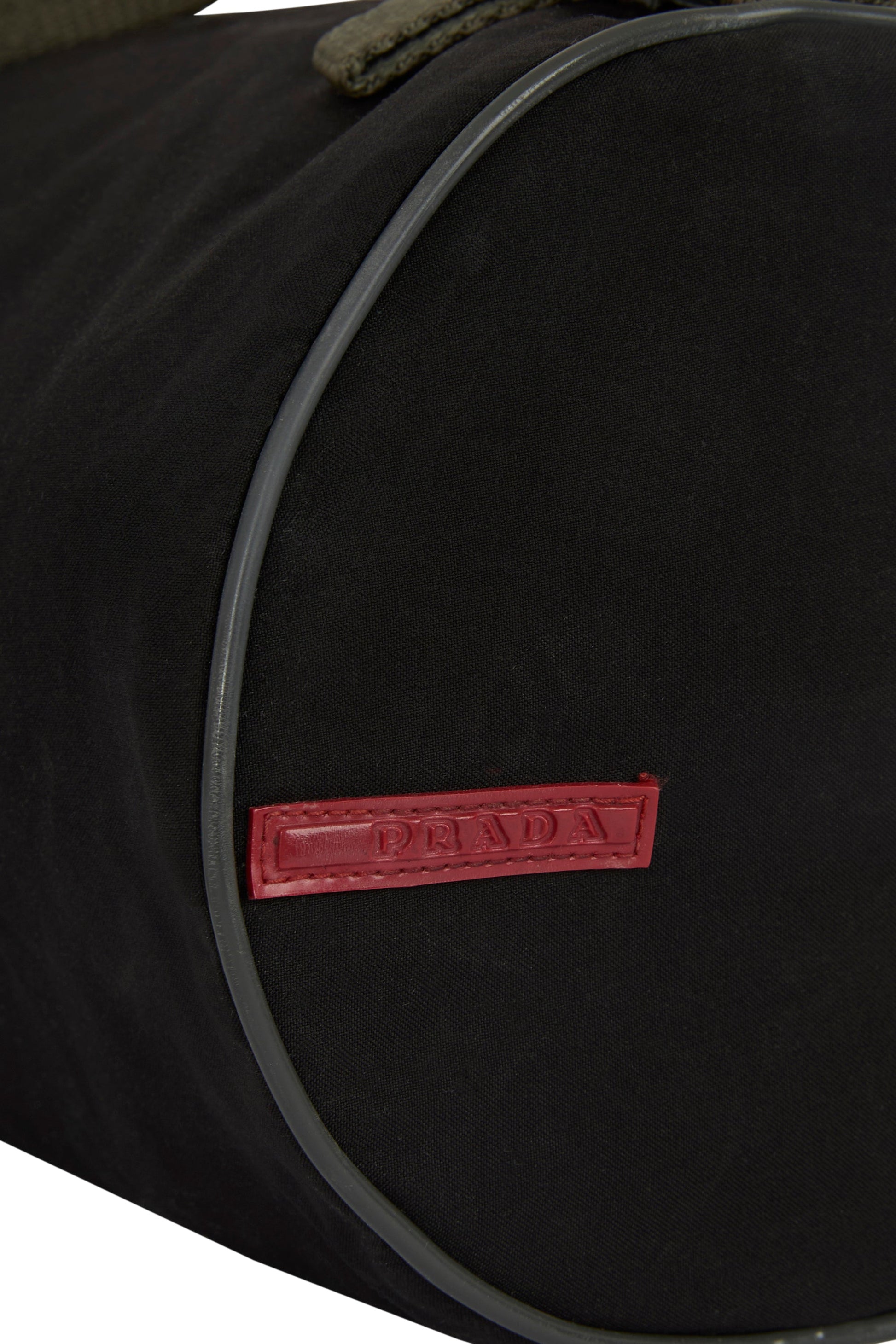 Vintage 2000's Prada Nylon Cylindrical Shoulder Bag - Image 2