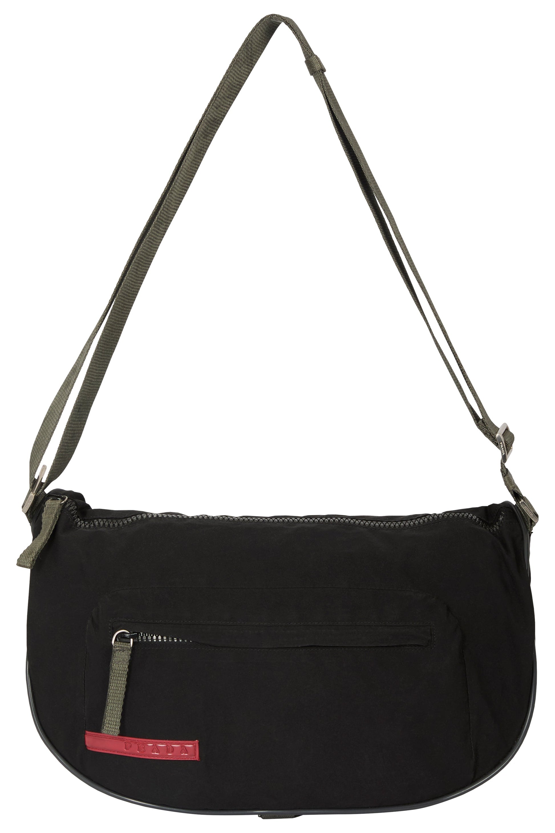 Vintage 2000's Prada Black Nylon Curved Shoulder Bag - Image 3