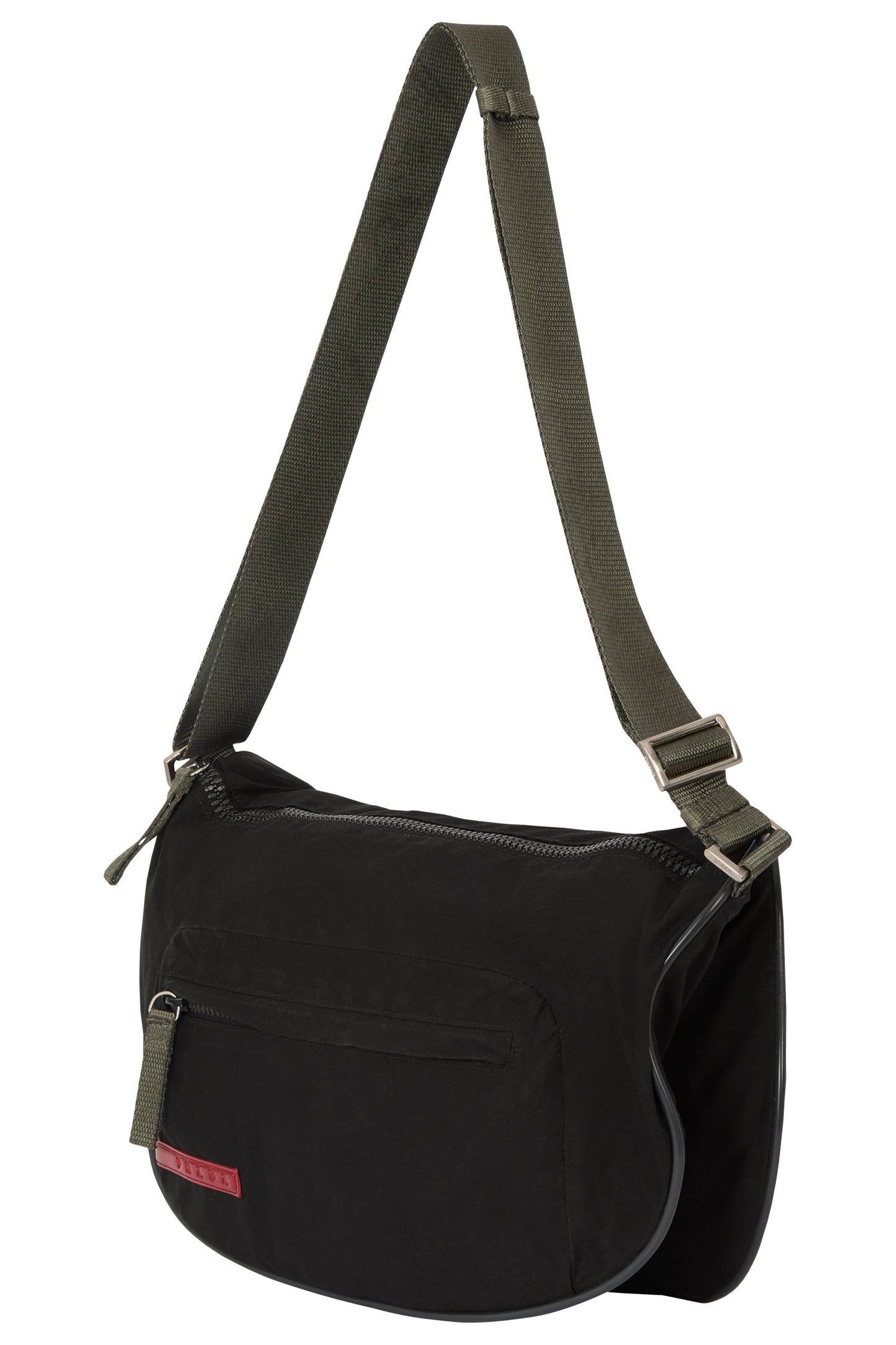 Vintage 2000's Prada Black Nylon Curved Shoulder Bag - Image 4