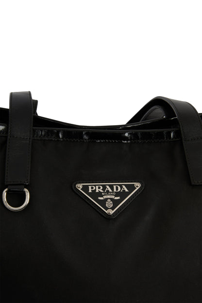 Vintage 2000's Prada Black Nylon Tote - Image 6
