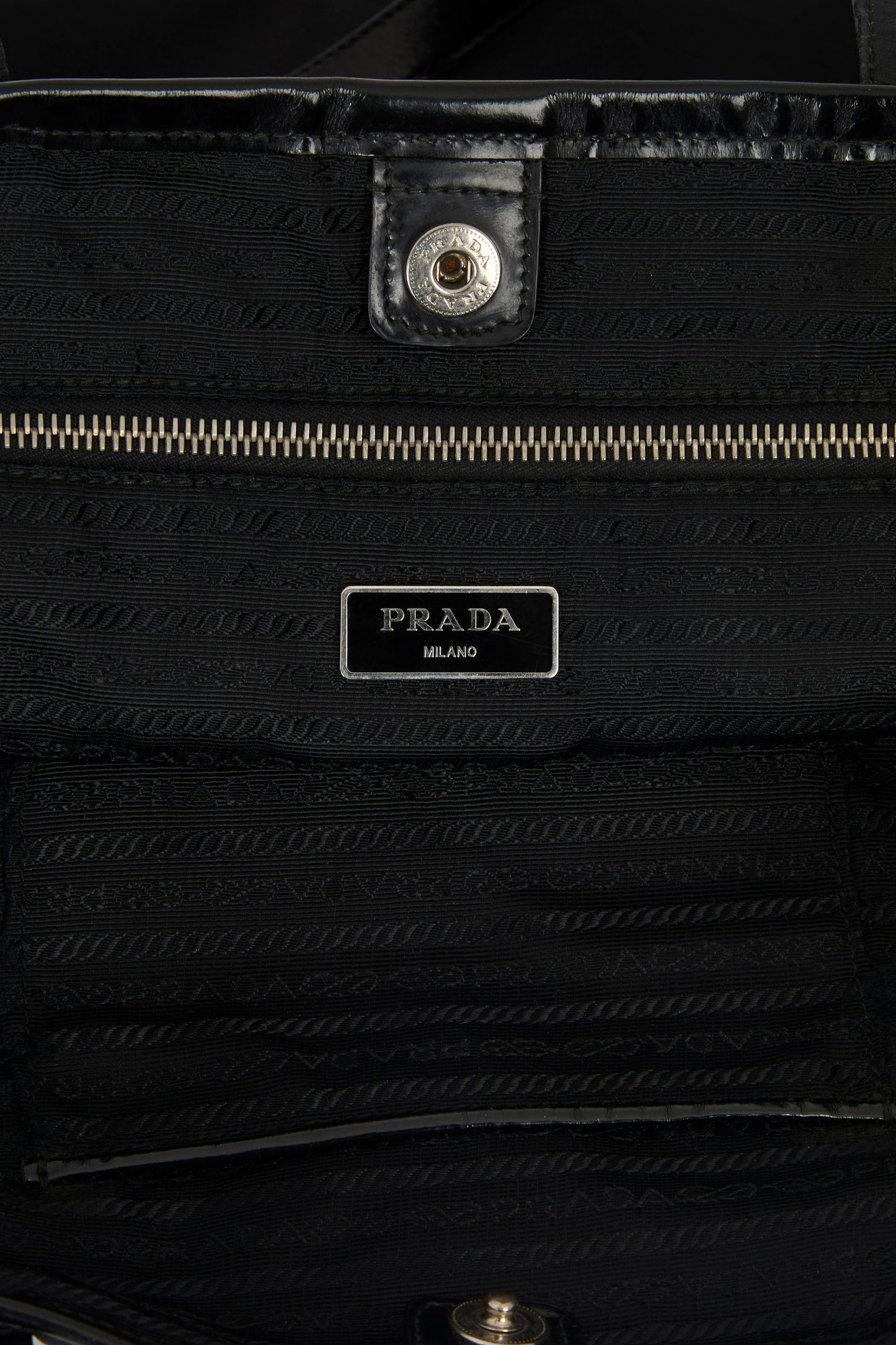 Vintage 2000's Prada Black Nylon Tote - Image 4