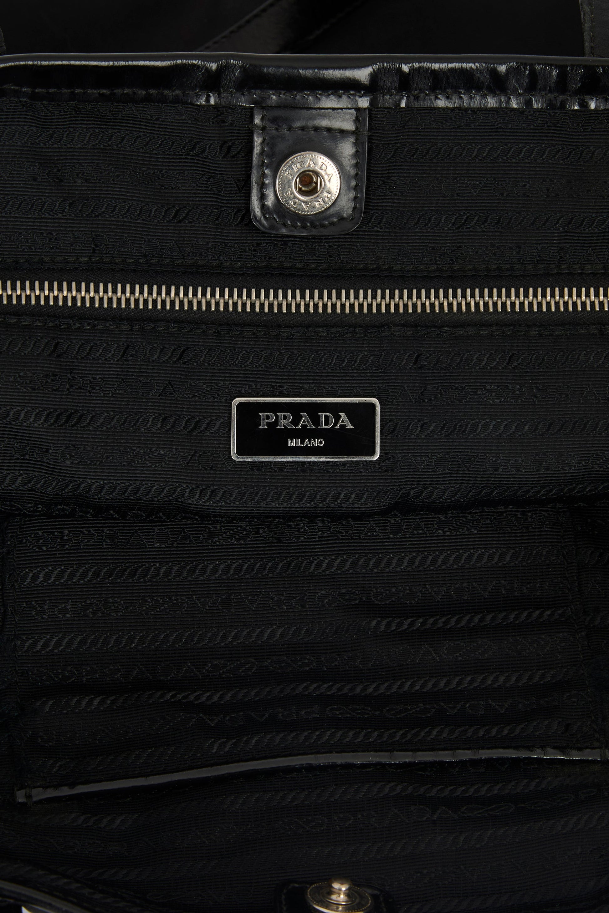 Vintage 2000's Prada Black Nylon Tote - Image 4