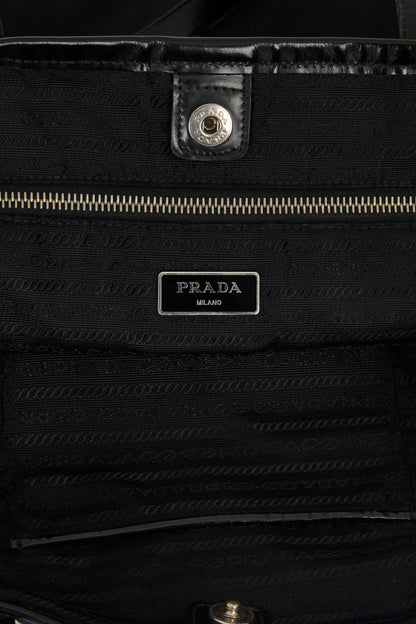 Vintage 2000's Prada Black Nylon Tote - Image 4