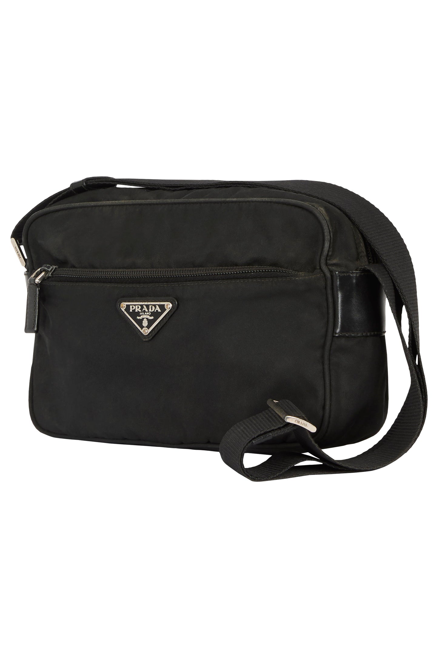 Vintage 2000's Prada Black Nylon Crossbody Bag - Image 3