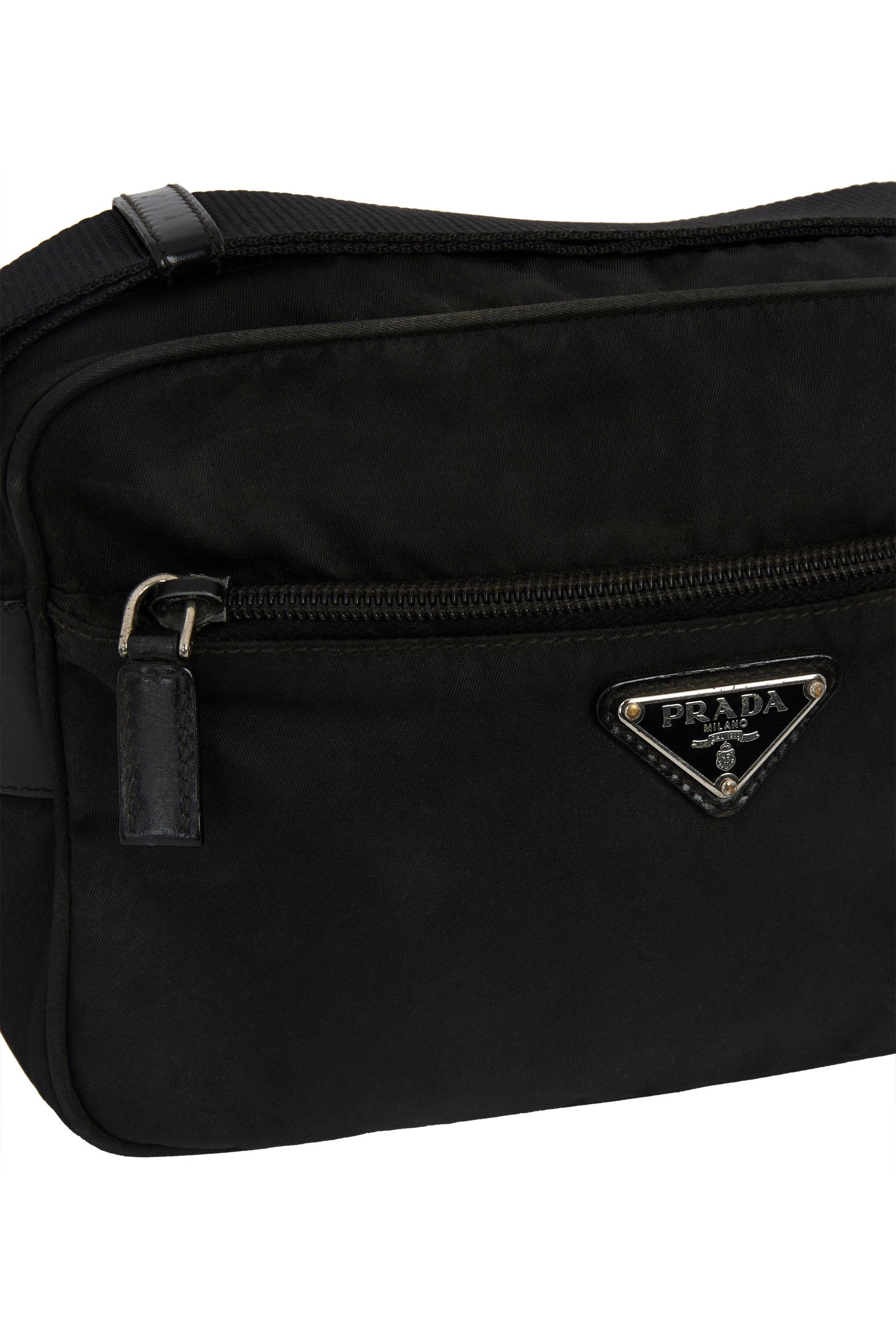 Vintage 2000's Prada Black Nylon Crossbody Bag