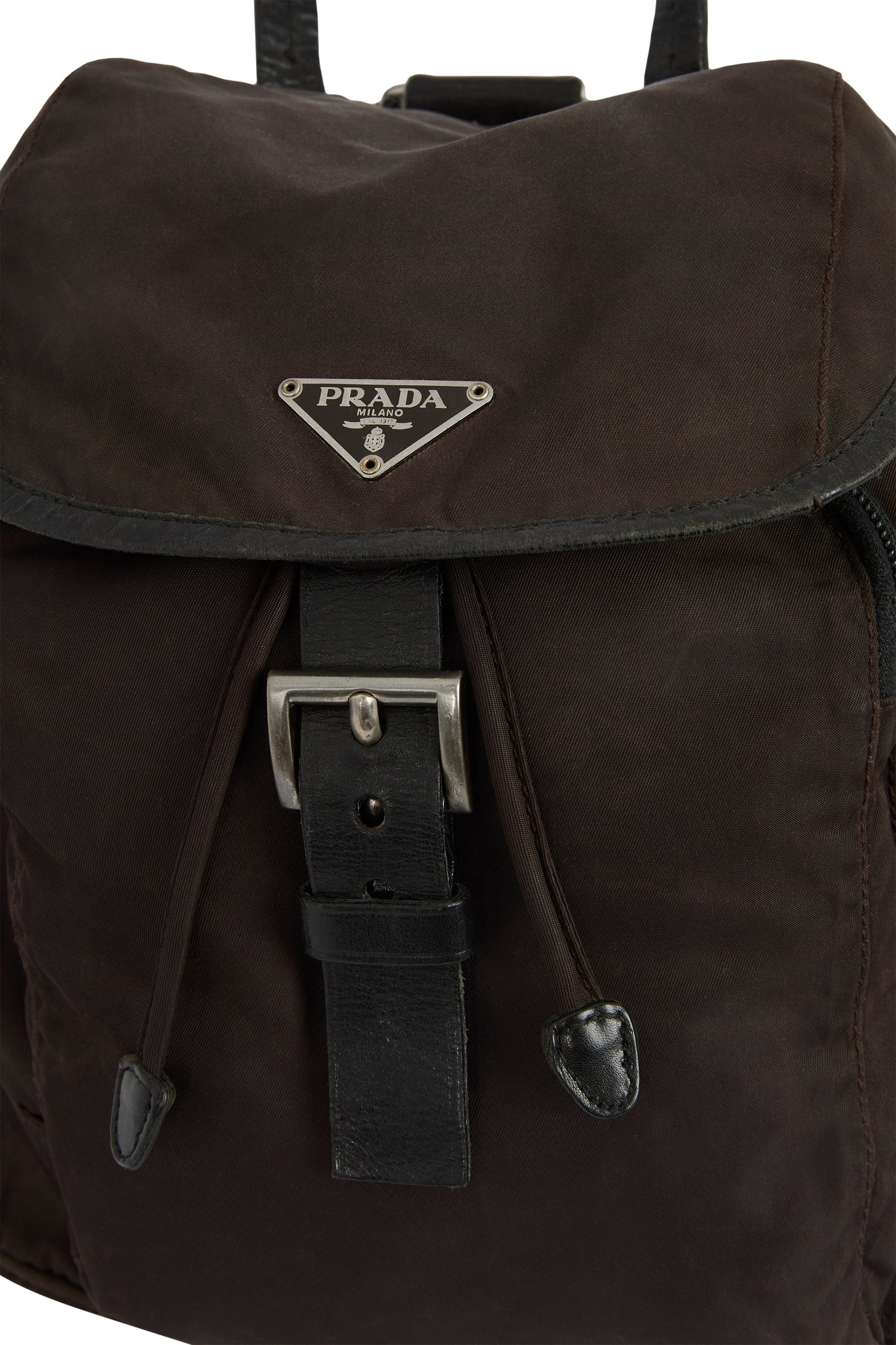 Vintage 2000's Prada Brown Nylon Backpack - Image 4