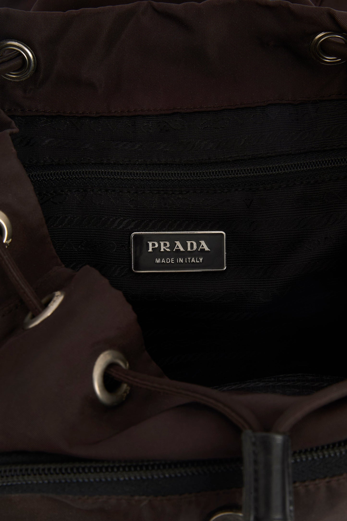 Vintage 2000's Prada Brown Nylon Backpack - Image 3