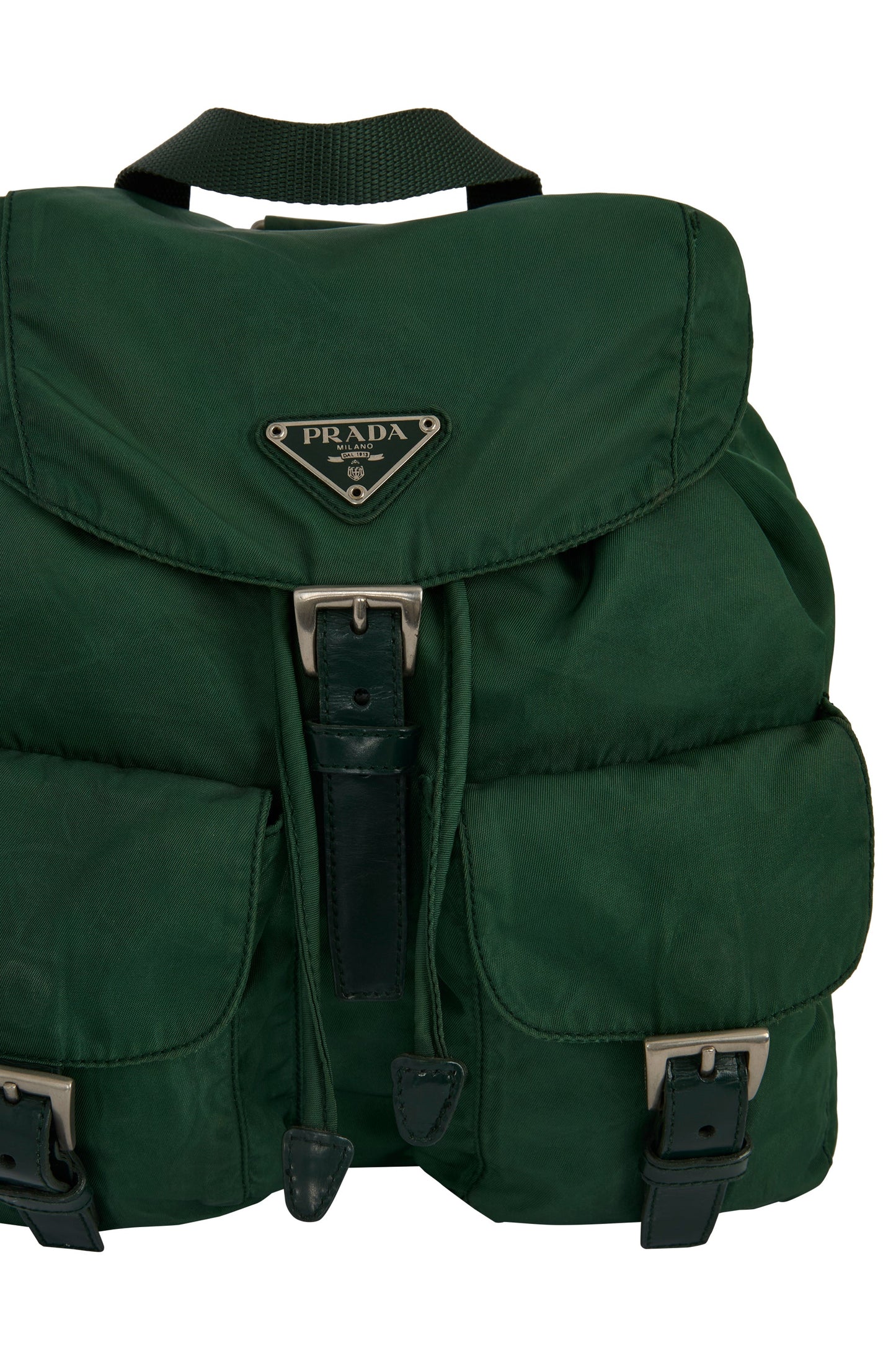 Vintage 2000's Prada Green Nylon Backpack - Image 3