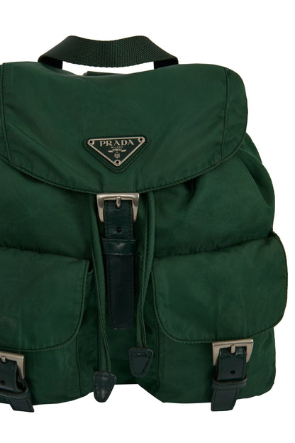 Vintage 2000's Prada Green Nylon Backpack - Image 3