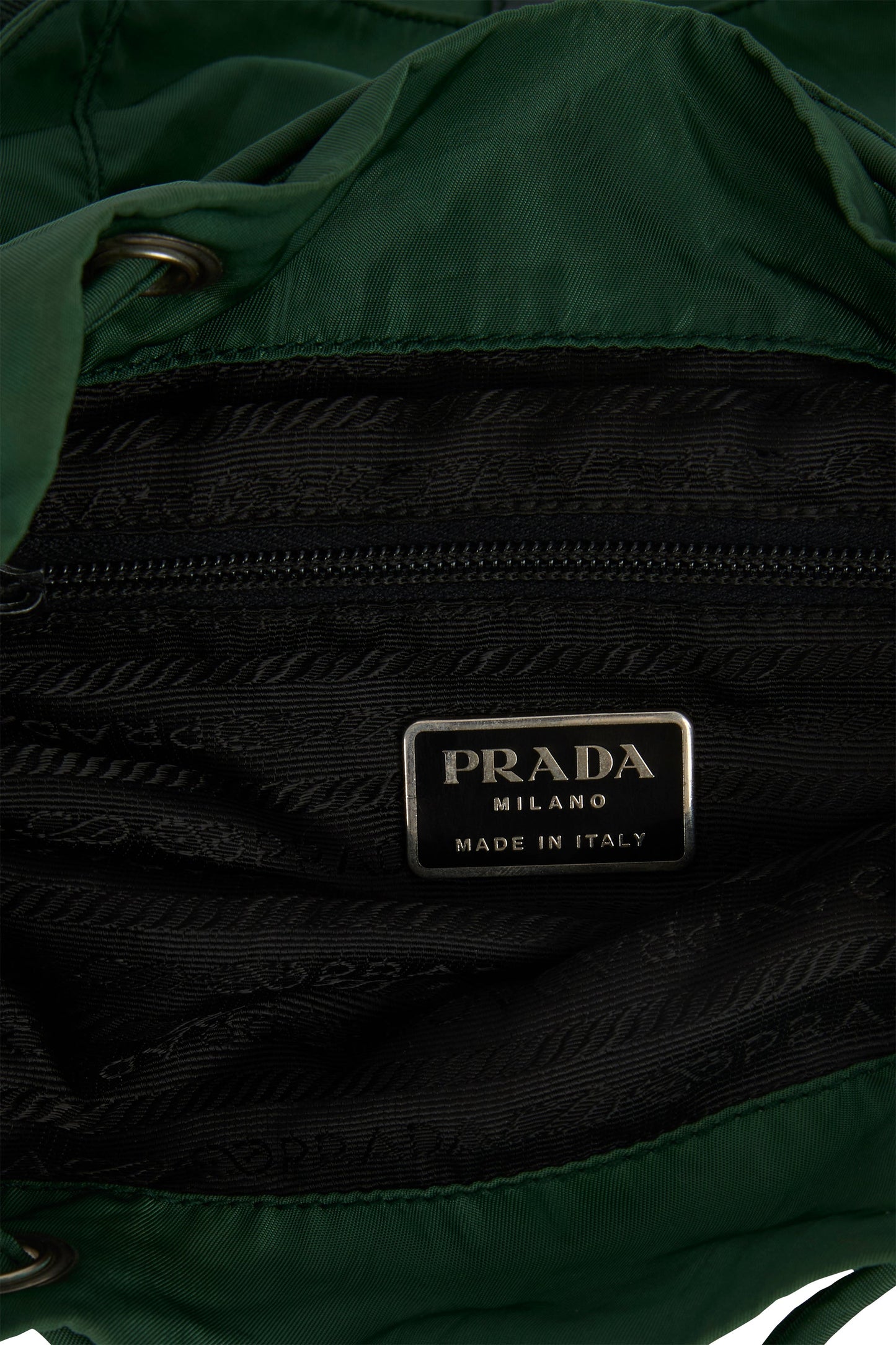 Vintage 2000's Prada Green Nylon Backpack - Image 4