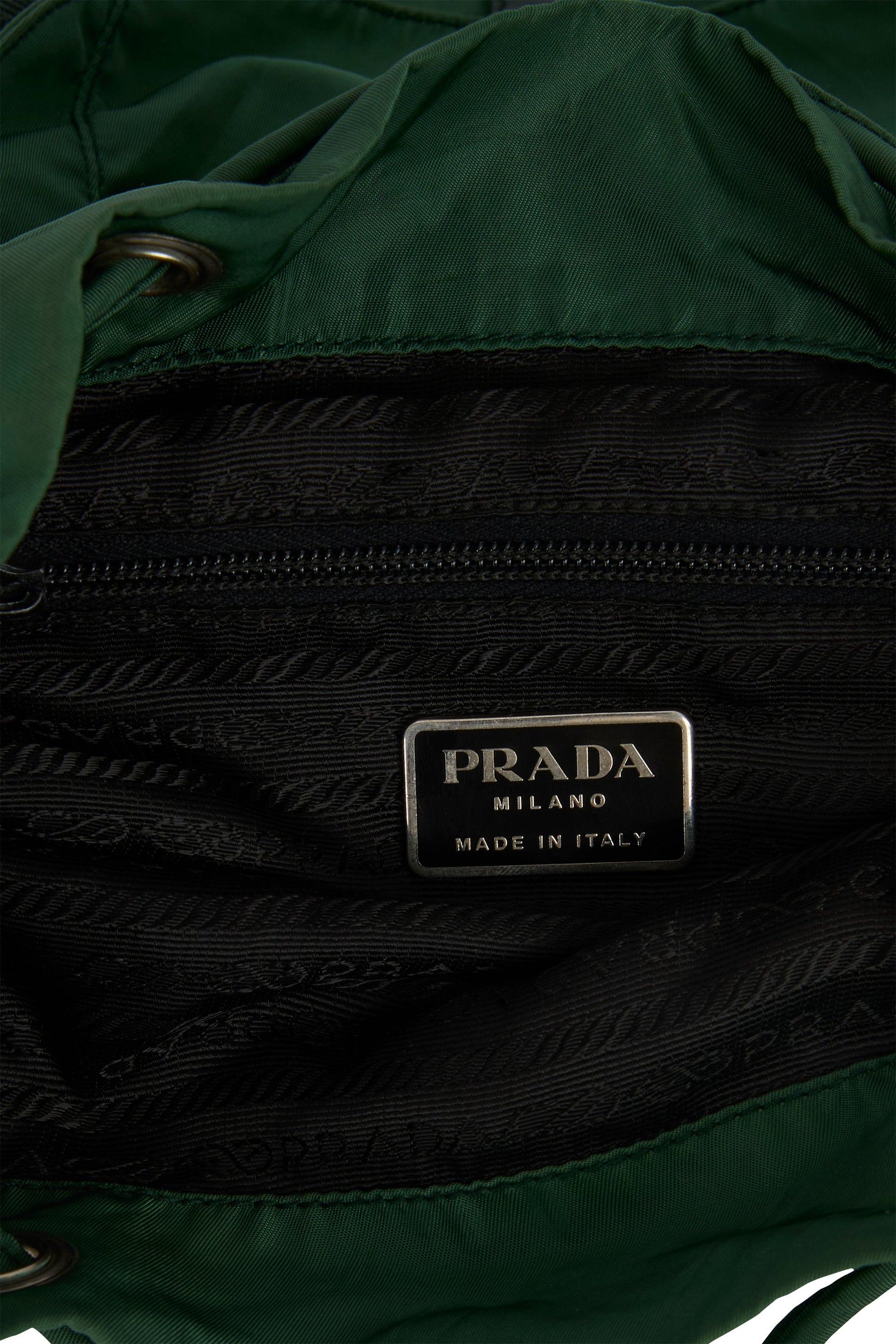 Vintage 2000's Prada Green Nylon Backpack - Image 4
