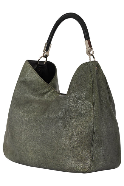 Vintage 2000's Yves Saint Laurent Grey Leather Hobo Bag - Image 2
