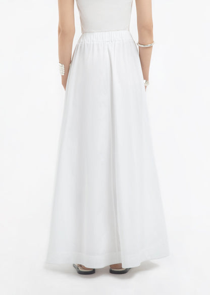 Parachute Skirt in Cotton Sateen - White - Image 8
