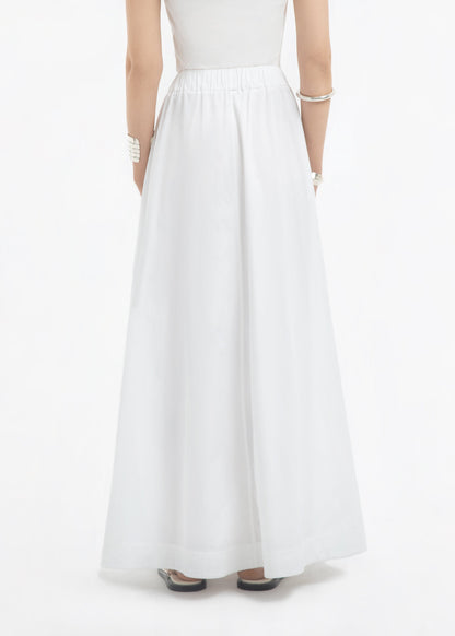 Parachute Skirt in Cotton Sateen - White - Image 12