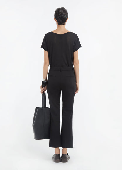 Crewneck Short Sleeve T-Shirt in Cotton - Black - Image 14