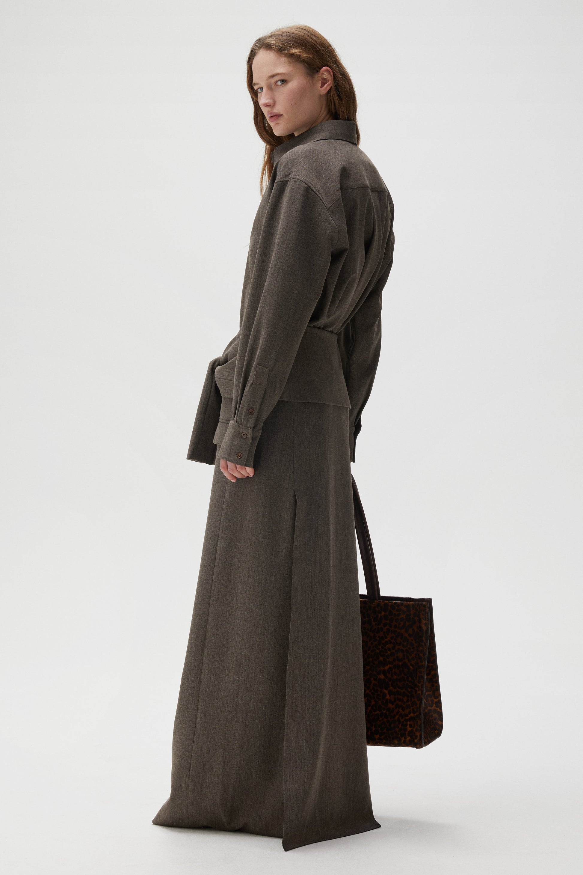 Maxi Jacket Skirt in Tobacco - Image 5