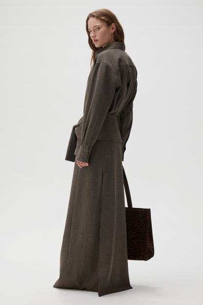 Maxi Jacket Skirt in Tobacco - Image 5