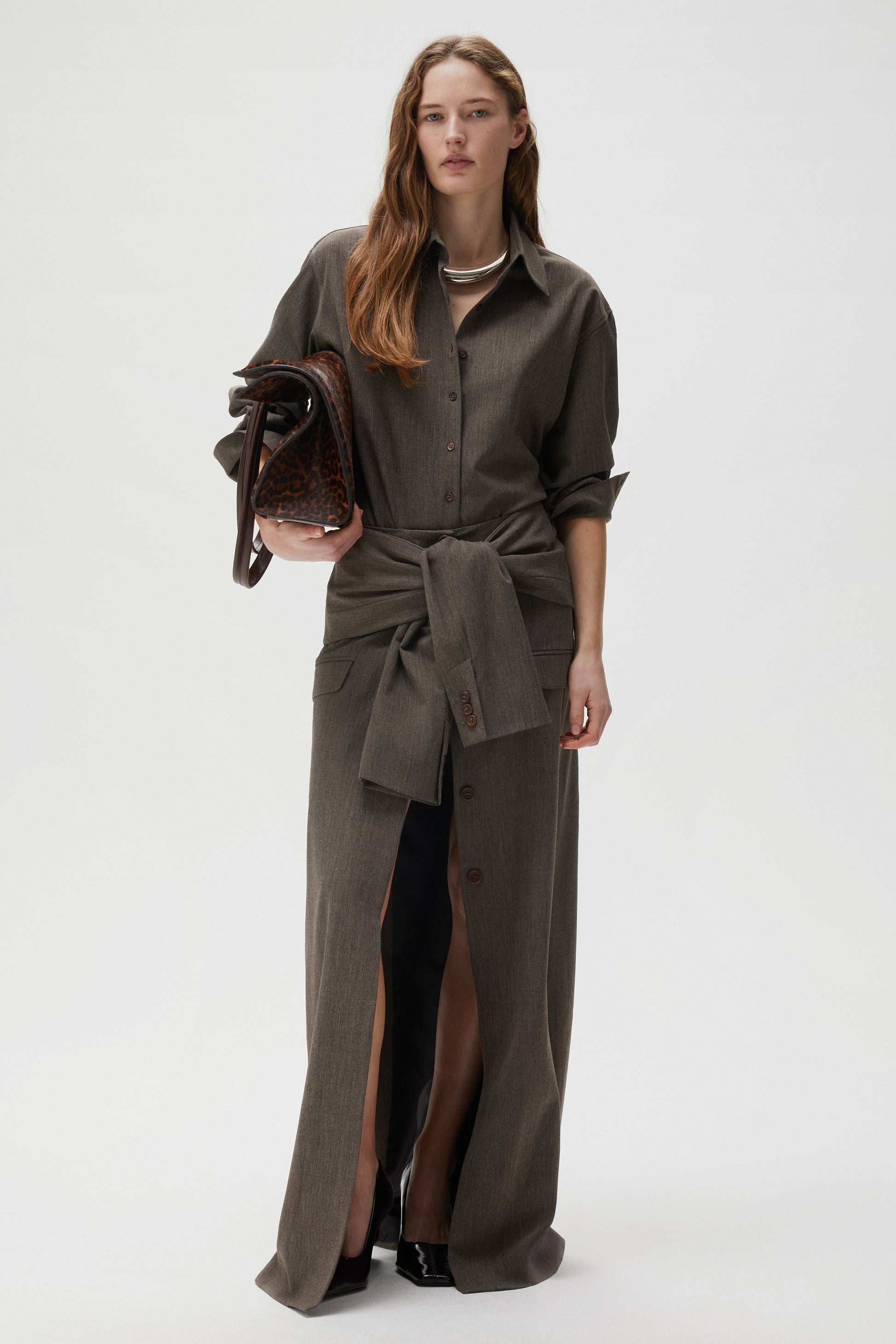 Maxi Jacket Skirt in Tobacco
