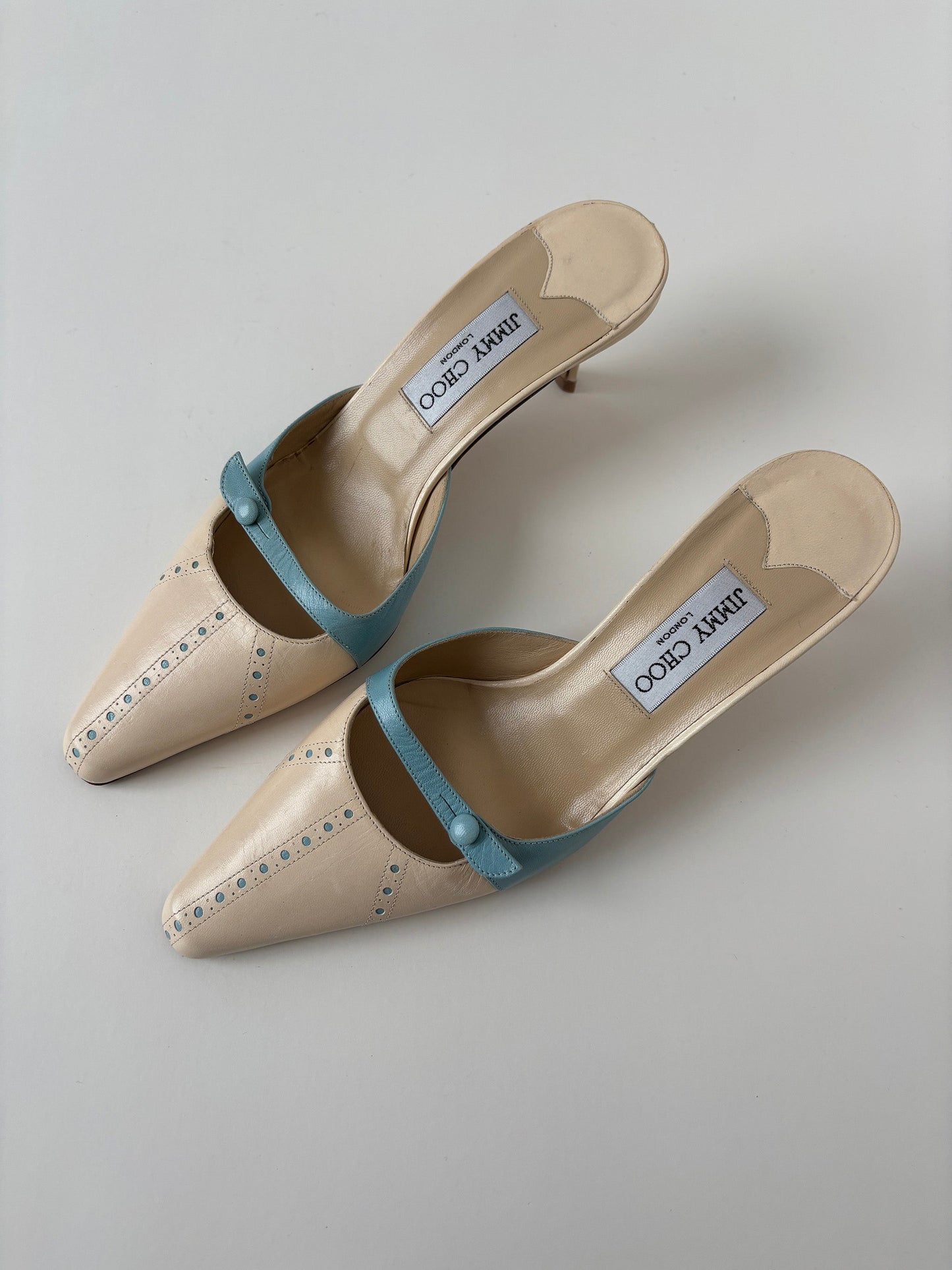 Jimmy Choo 2000s cream white kitten heels UNWORN (EU 38/ US 7.5) - Image 2