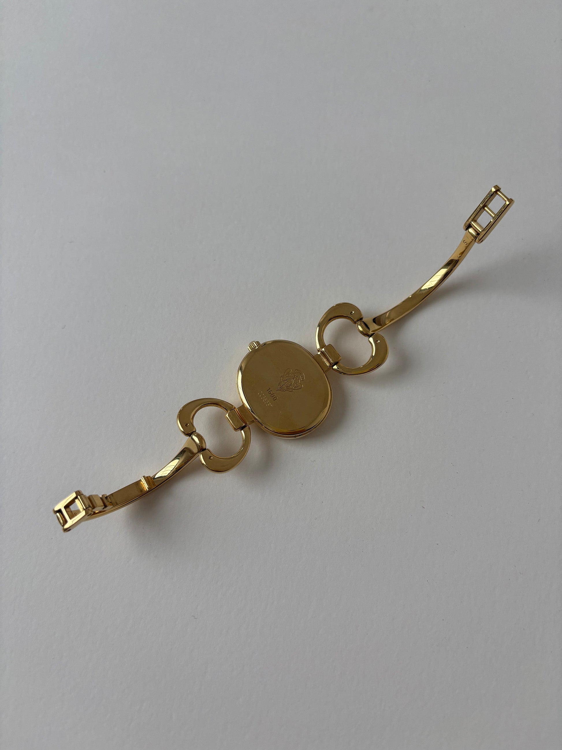 Gucci 1990s 18K gold plated mother of pearl bangle watch - Image 4