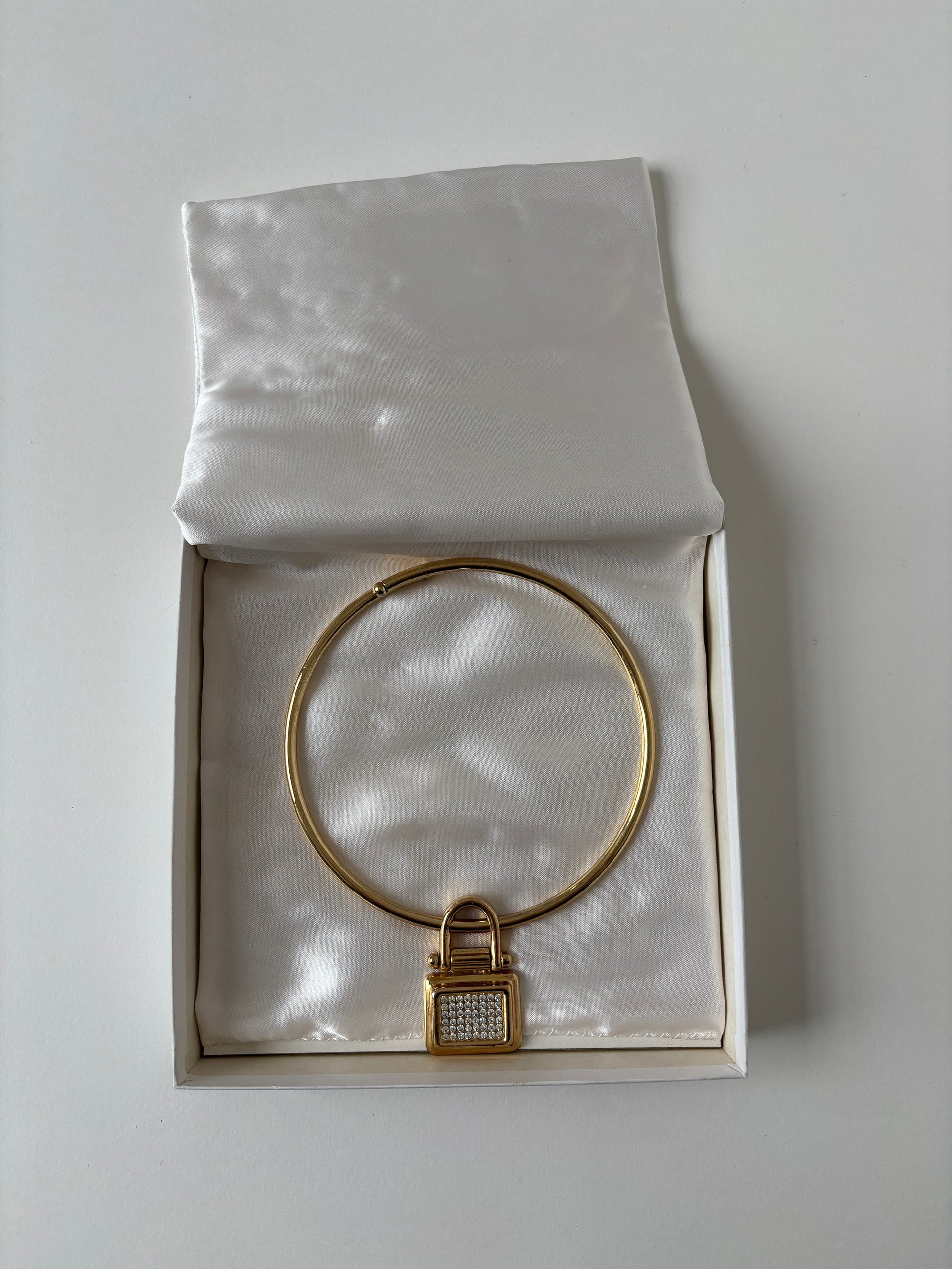 Christian Dior 1980s vintage gold plated rhinestone choker