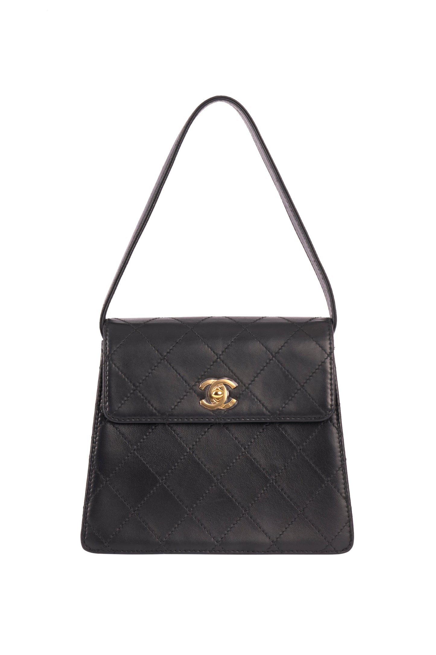 Vintage Chanel 1997 Lambskin Mini Flap Box Bag