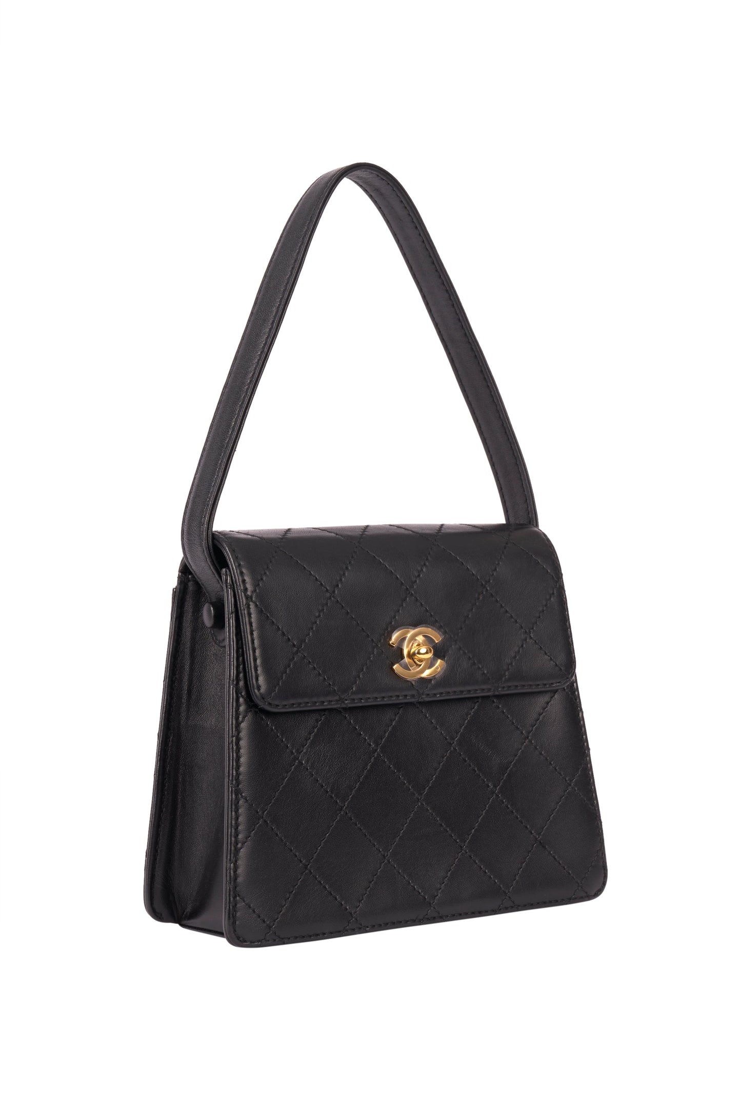 Vintage Chanel 1997 Lambskin Mini Flap Box Bag - Image 3